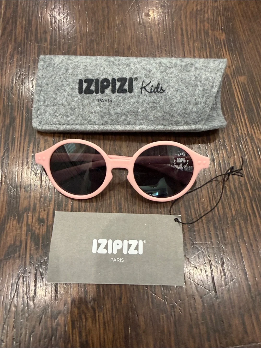 NWT IZIPIZI Kids SUN Polarized Sunglasses - Pink Frame